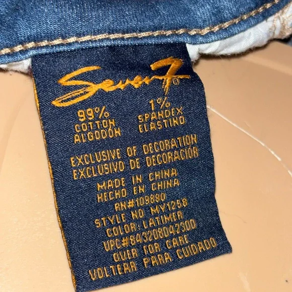 Seven7 Skinny Jeans Size 12 Embroidered Floral - Picture 8 of 8